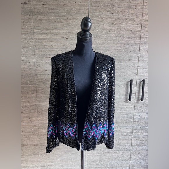 Three Flaggs Vintage Sequins Blazer - Picture 2 of 5